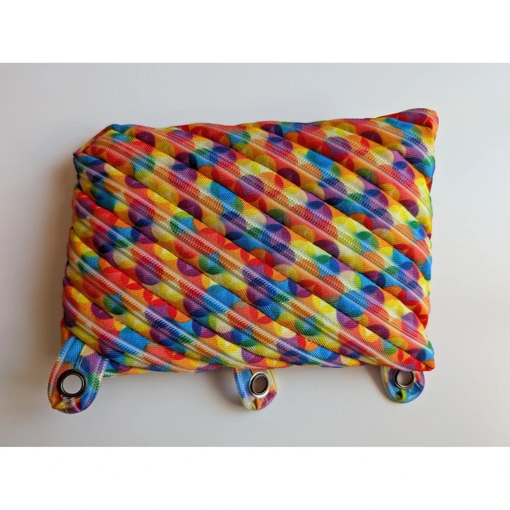 Zipit Rainbow Geometric 3 Ring Binder Pencil Case Zipper Pouch School Supplies